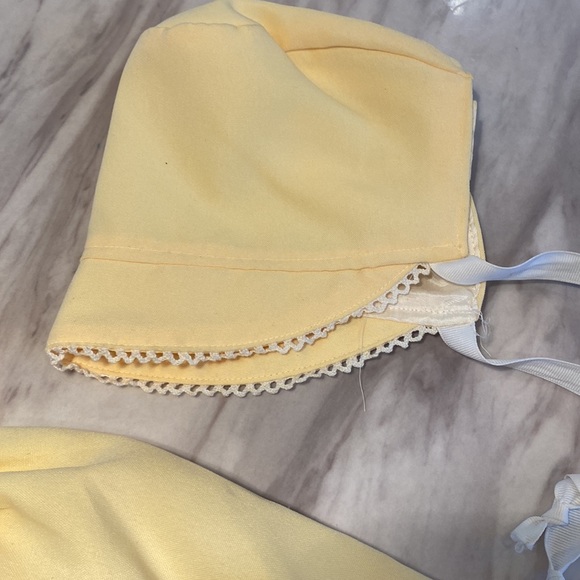 Vintage Beautiful Yellow Outerworks Coat and Hat- Satin lined. Soooo adorable - Picture 3 of 10